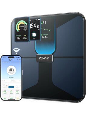 Smart Body Fat Scale with Wi-Fi & Bluetooth, Rechargeable, Health Tracker